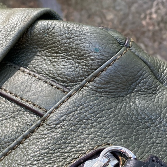 orYANY Chloe Olive Green Leather Zippered Backpack main image 6
